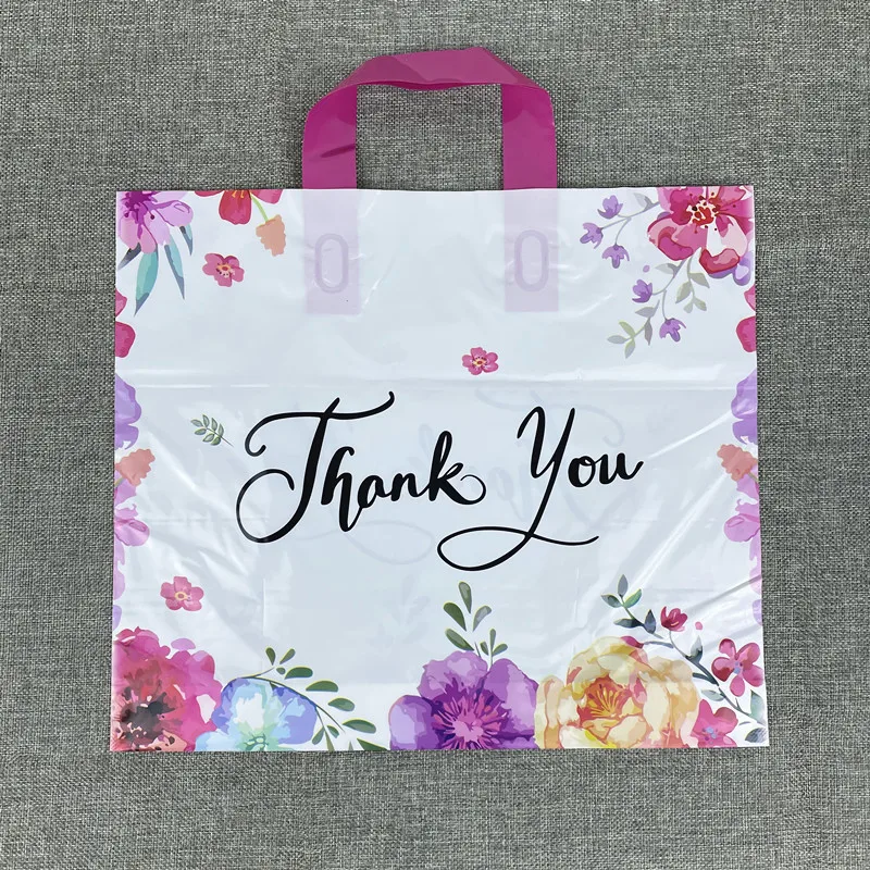 Spot Wholesale Thank You for Carrying Plastic Bags Fashion Clothing Store Shopping Thickened Gift