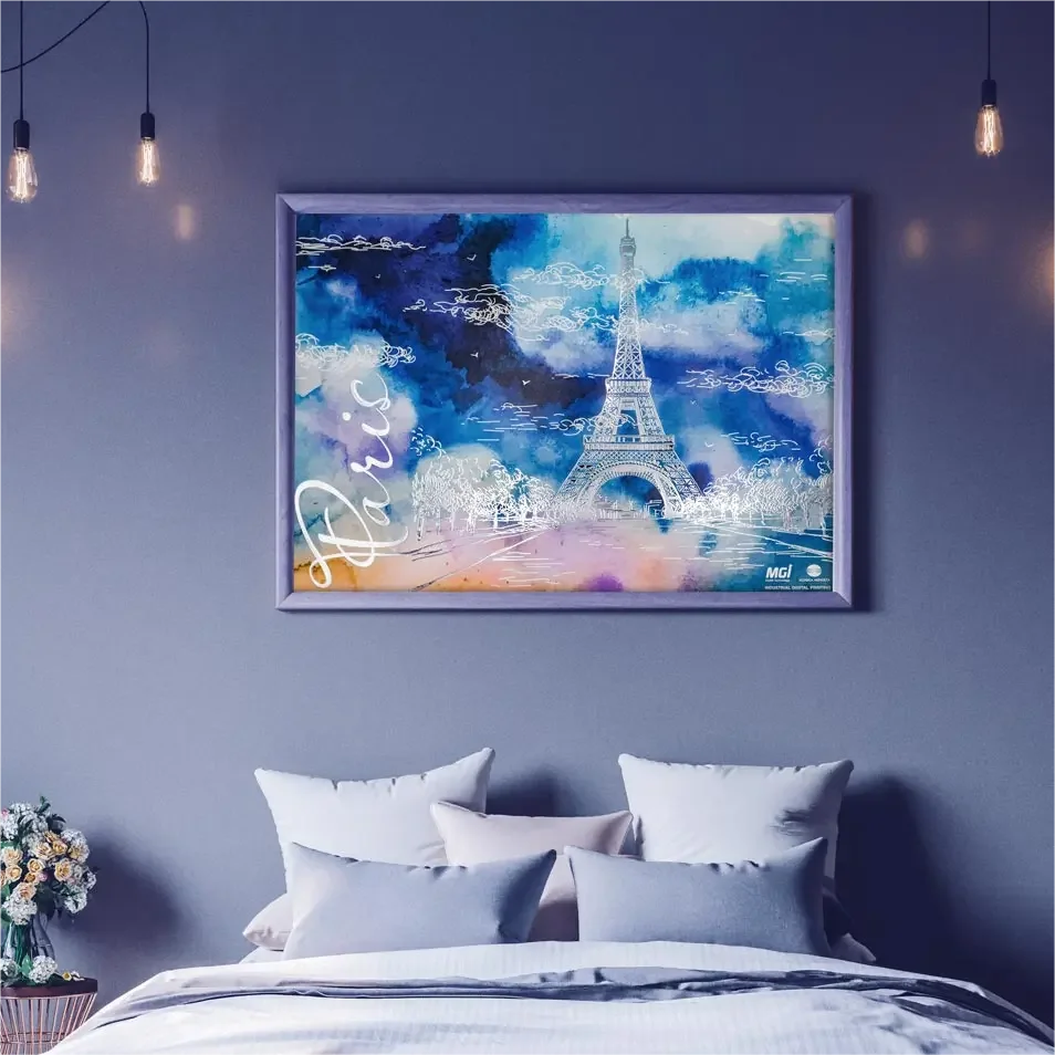 Custom High Quality Large Size Gold Foil Paper Poster Printing Wall Decor Art Promotional Poster Printing