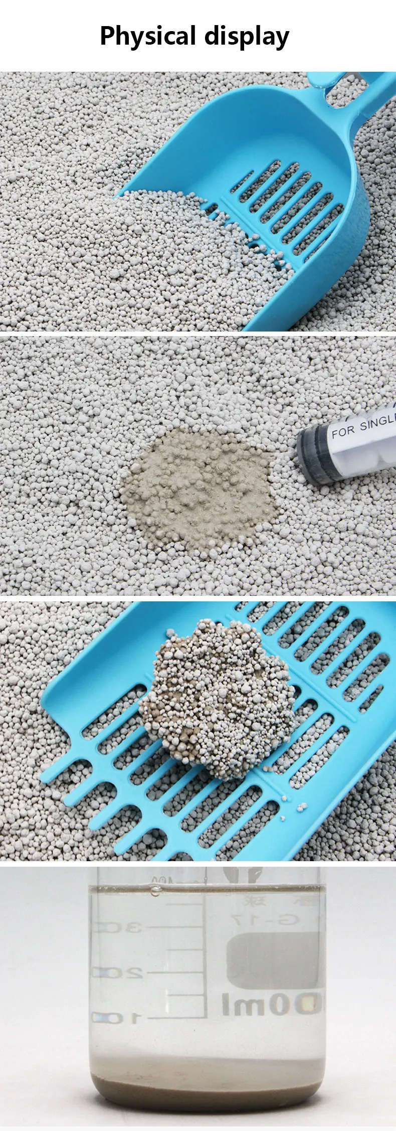  Cat box filler Flushable Toilet Bentonite Kitty Sand Soluble in Water Litter Instead of