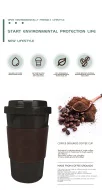 Biodegradable PLA coffee ground cup  420ml  promotional gifts leak-proof coffee water tumblers custom color and logo