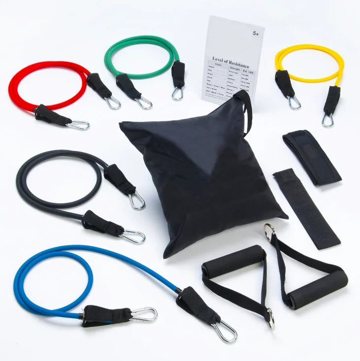 Natural Latex Material For Fitness Latex Exercise Tube Resistance Band Set Product Name Resistance Tube Set