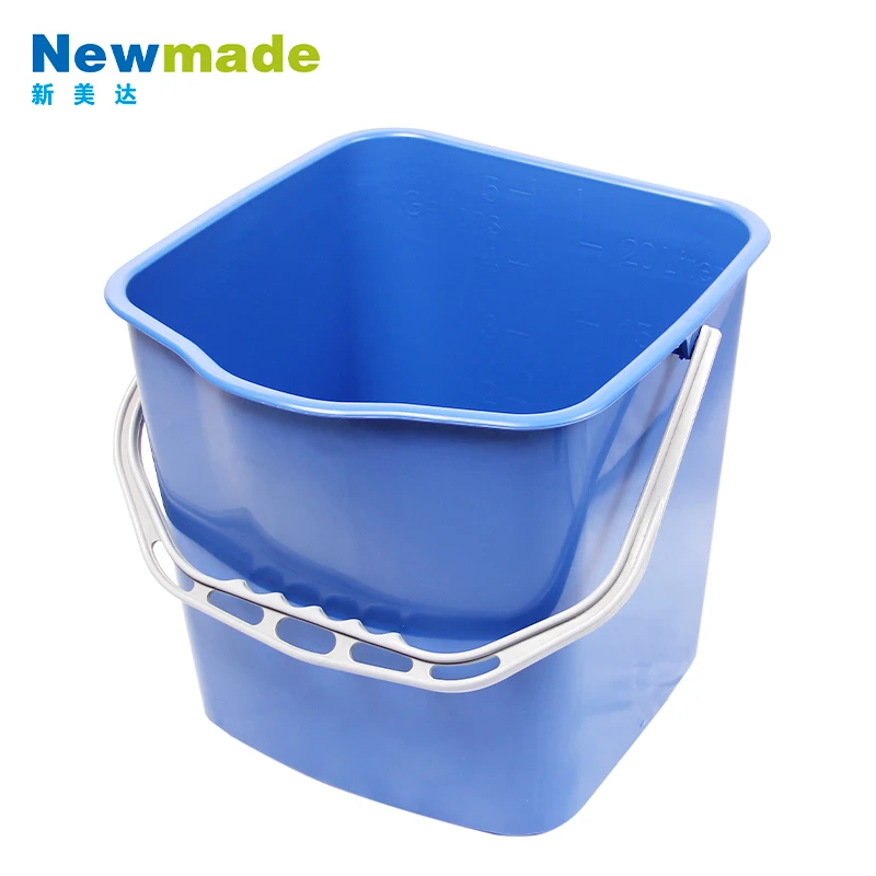 Mop Wringer Pp Industrial Professional Side Press Mop Plastic Single Bucket Trolley With Wringer Mop And Bucket Set Wringer
