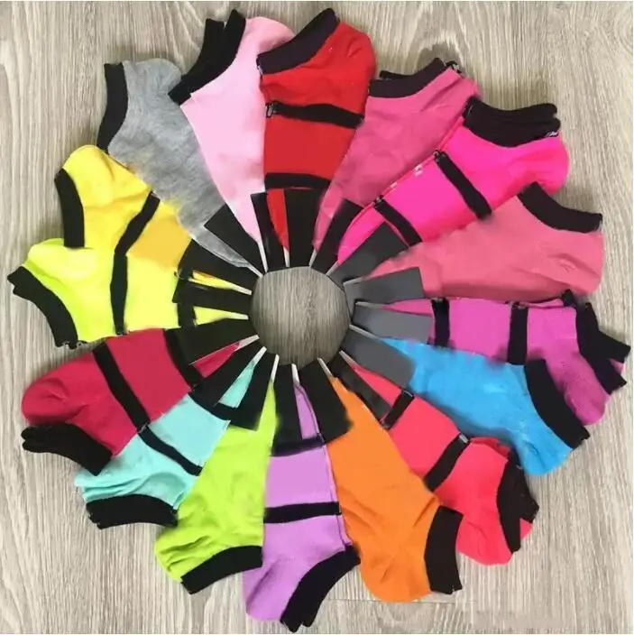 Women Sock with Tags Sports Basketball Soccer Teenagers Cheerleader Adult Cotton Short Ankle Socks Black Designer Pink Socks