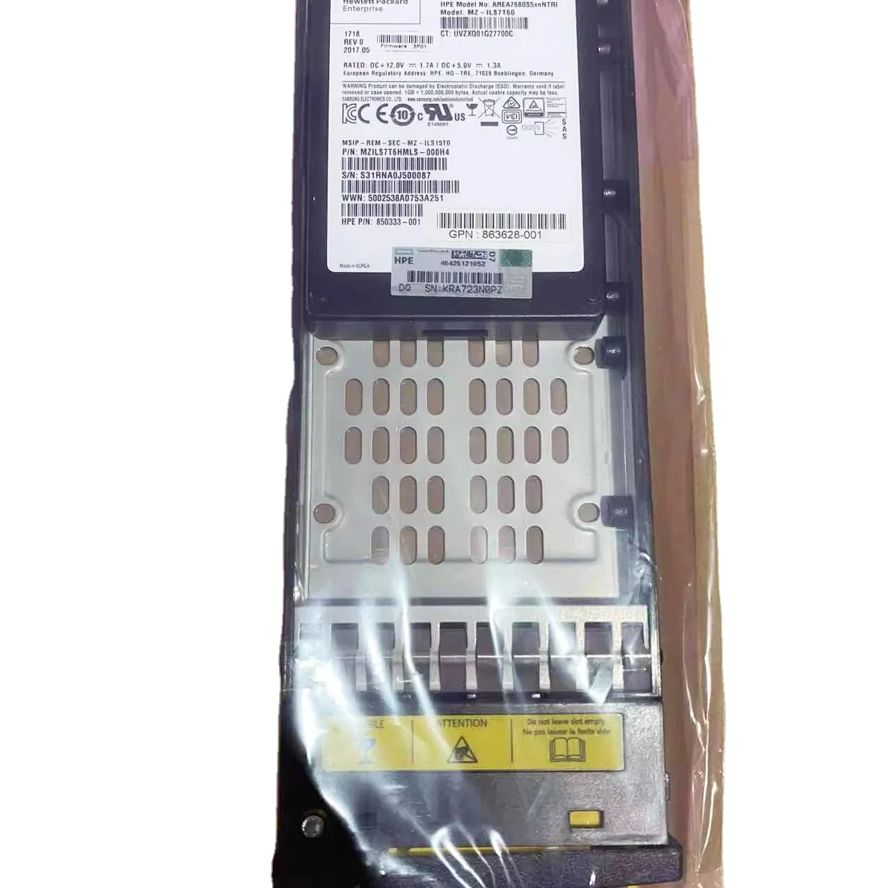 850333-001 863628-001 8634601 7,68 ТБ 2,5 дюймов TLC 6 Гбит/с SAS твердотельный привод