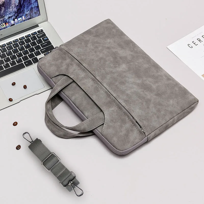 Quilted NUBUCK Computer Laptop Bag Reusable Briefcase Messenger Laptop and Travel Bag