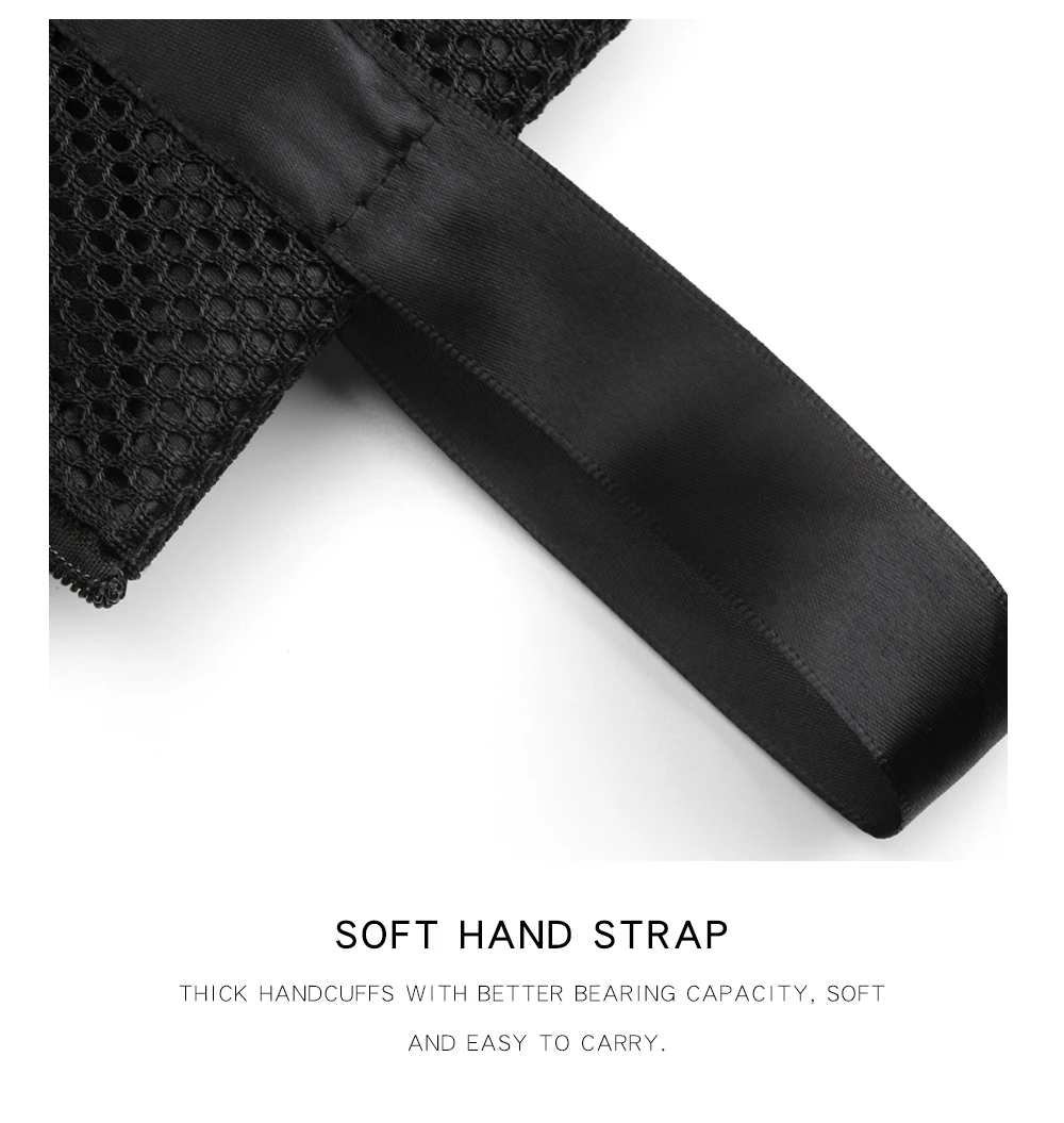 MAANGE Wholesale Custom Logo Portable Makeup Organizer Bags Travel Black Nylon Mesh Zipper Cosmetic Bag