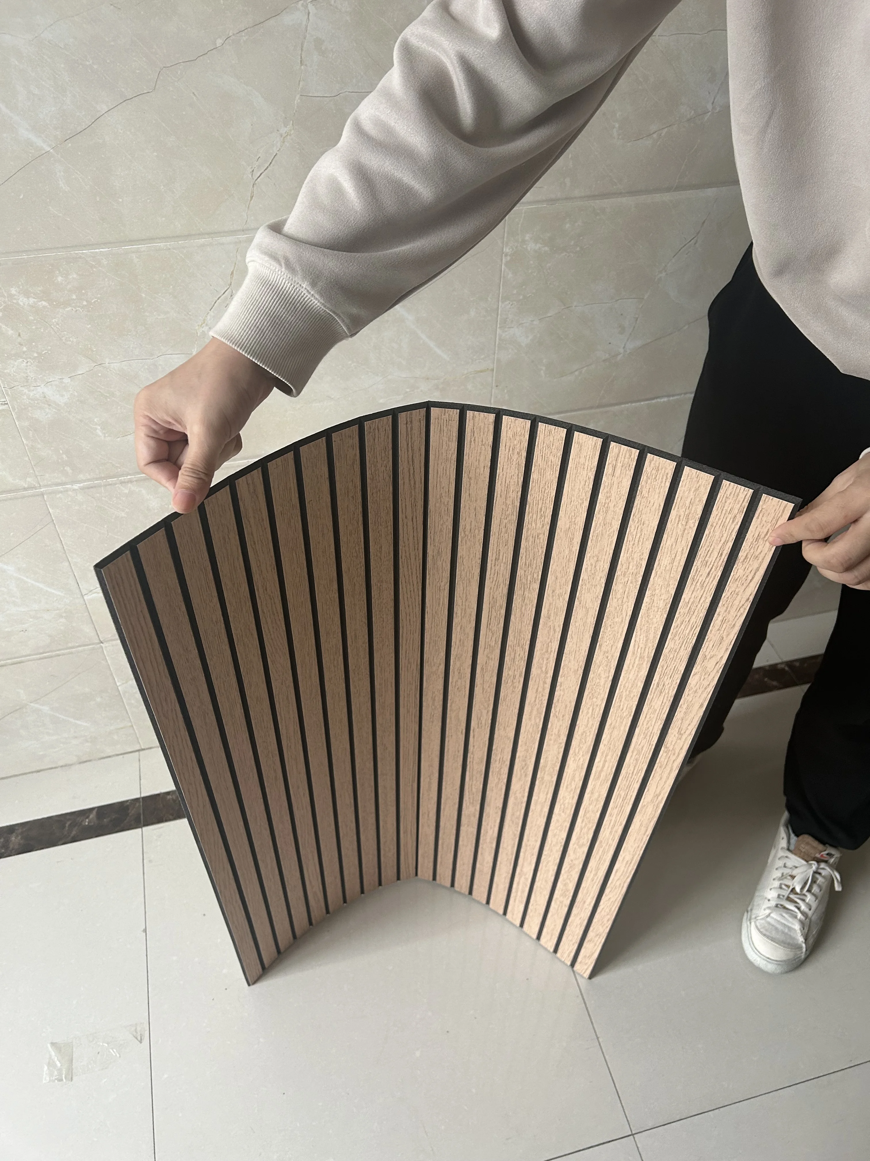 self adhesive interior alternative wood wall panel 3mm board Custom TV background wall board high glossy