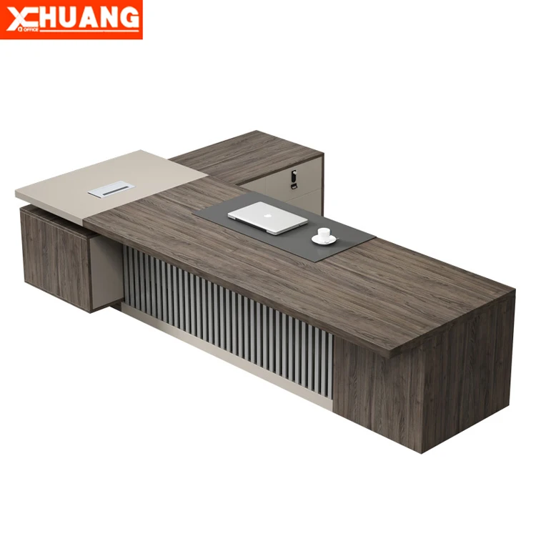 New design modern L shaped boss ceo manager desk executive wooden office table for office furniture