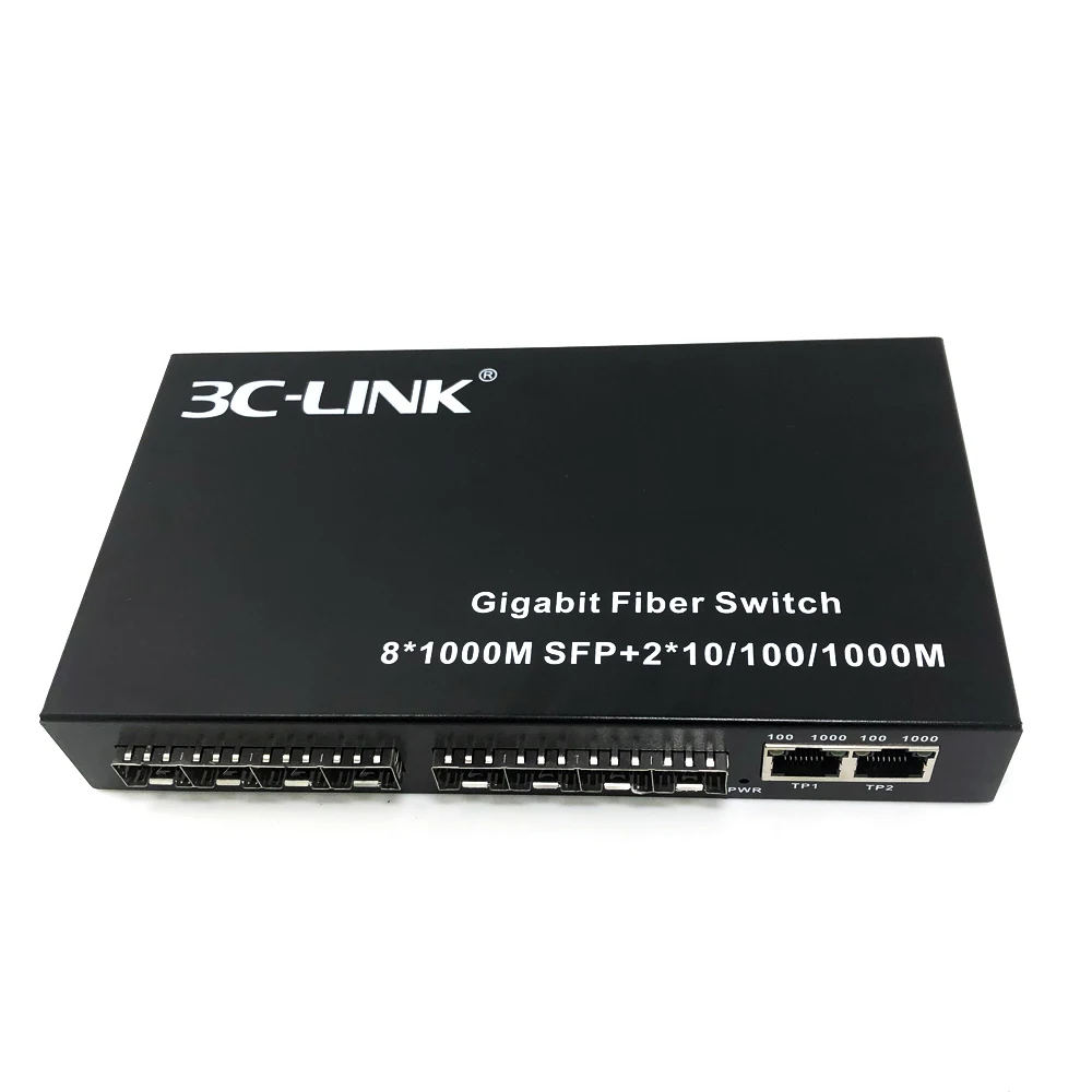 Network switches 8 fiber optical SFP 2 port Rj45 Plug-and play Converter poe industrial Switch