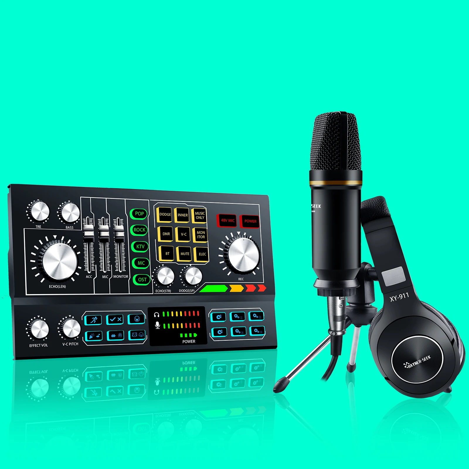Podcast Equipment Studio Professional Condenser Microphone Live Broadcasting