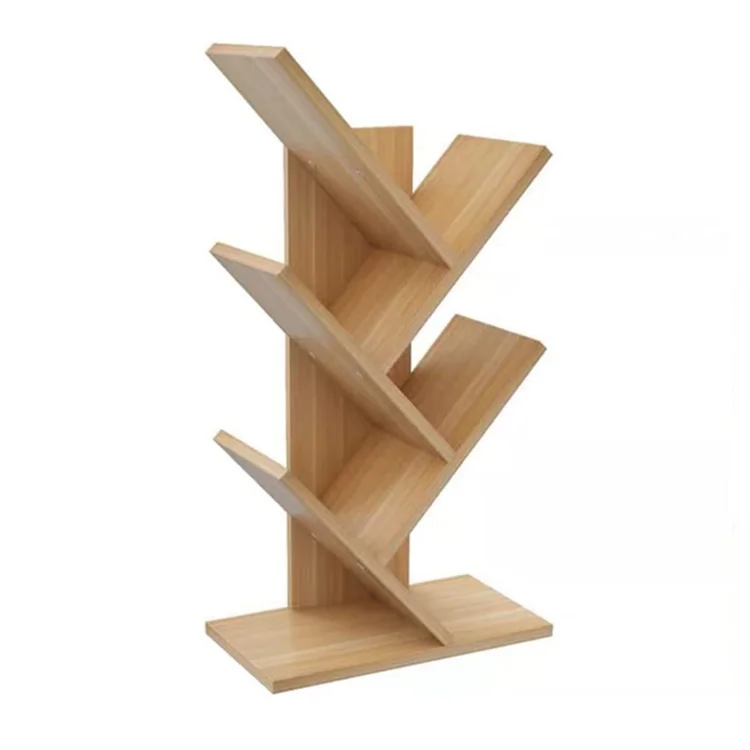 creative design 5 shelves tree book storage rack floor standing bookshelf for bedroom