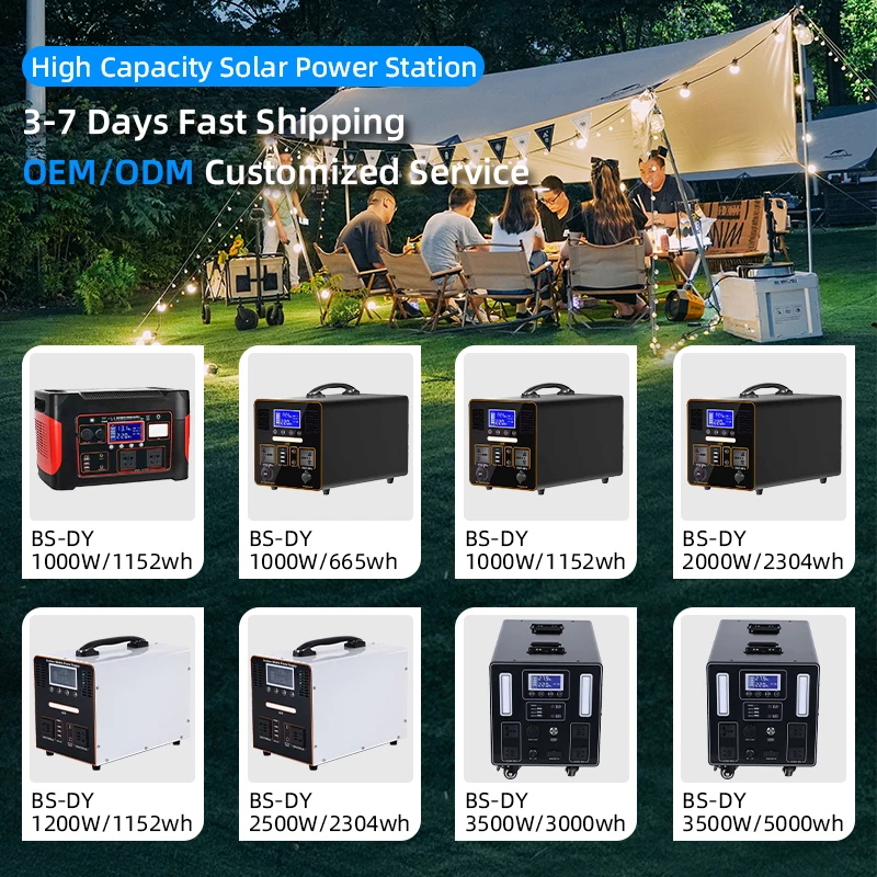 Электростанция OEM/ODM 1 кВт внешний Аккумулятор Lifepo4 2 3