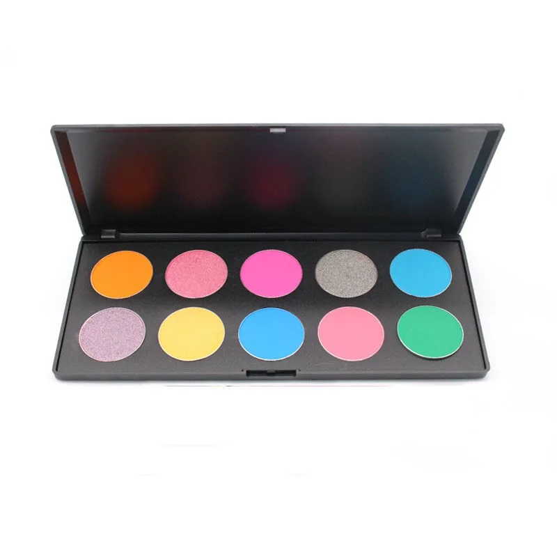 DIY eyeshadow palette custom acrylic empty magnetic eyeshadow palette  packaging 10 holes empty eyeshadow palette case