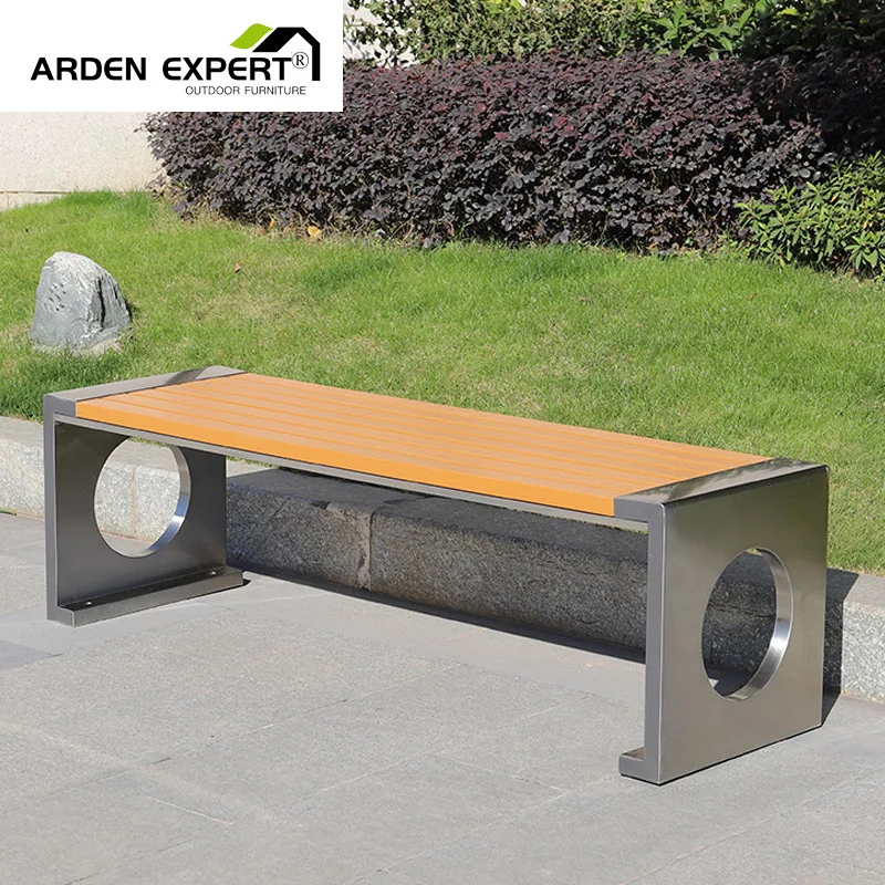 Park Long  Benches Outside Modern Visitor Chairs Garden Outdoor Waiting Room Bench
