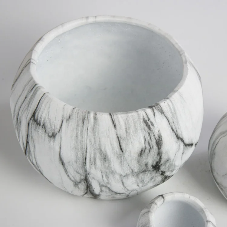 Unique Marble Style Garden Planter Plant Pot Small Flower Pot