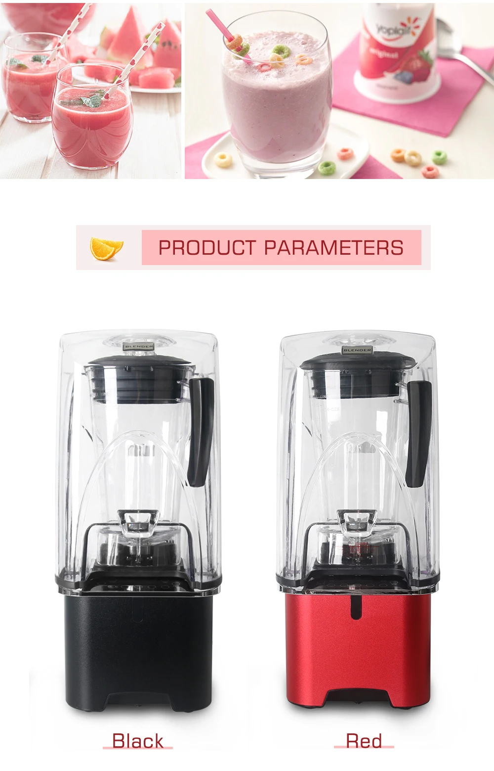 Stainless Steel Blade Household Appliance Commercial Blender Food Mixer Blender Machine