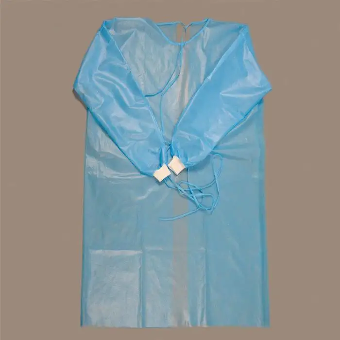 Disposable nonwoven PP+PE isolation gown surgical gown waterproof dustproof knit cuff for medical industrial used