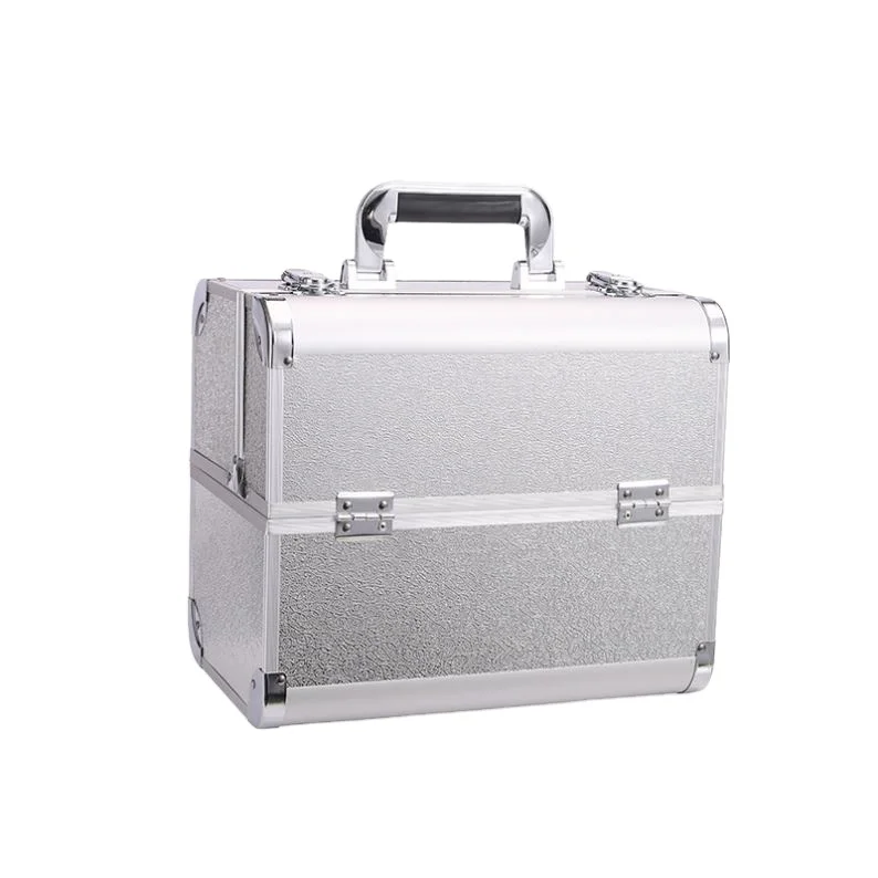 Aluminum makeup vanity beauty box cosmetic portable case