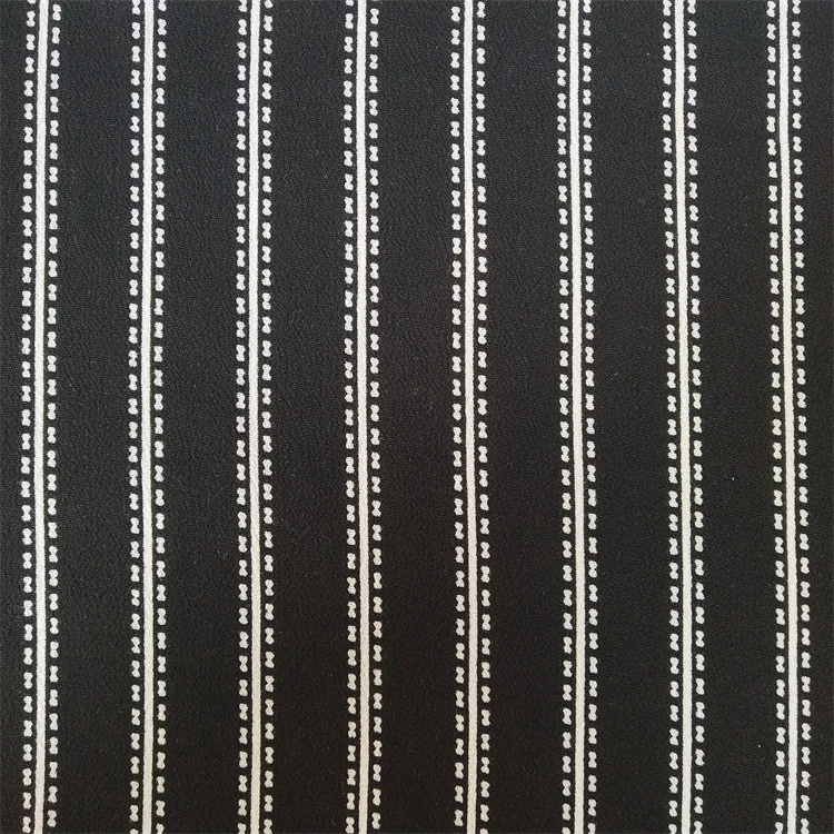 100% вискоза платье с принтом в полоску креповая ткань