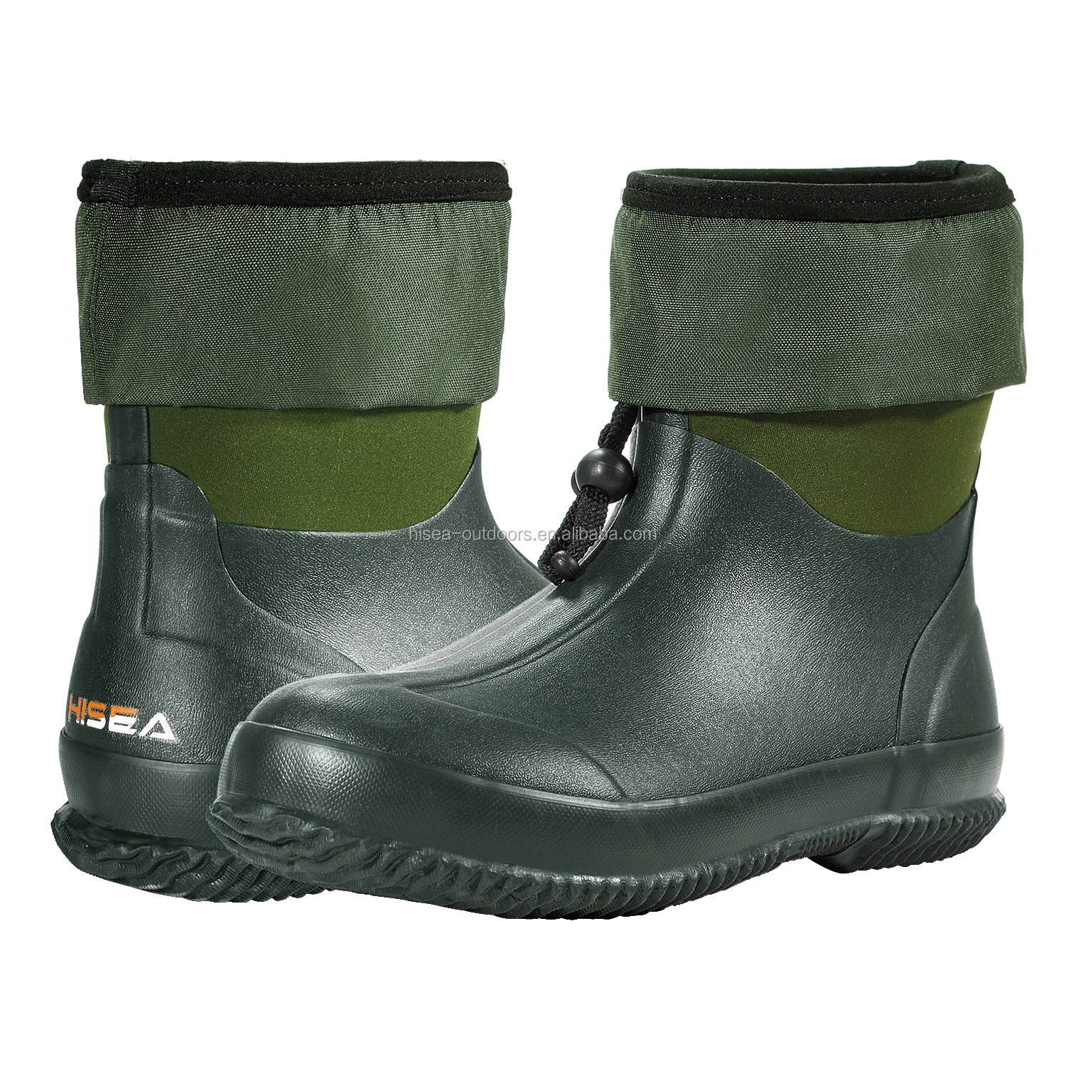 
HISEA Ankle-Height Rubber Garden Shoes Waterproof Rain Boots 