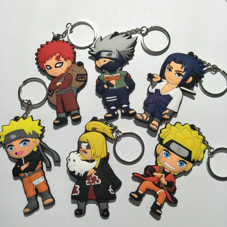Hot Anime Naruto One Piece Demon Slayer My Hero Academia Attack on Titan Dragon Ball DBZ Jujutsu Kaisen Rubber Keychain