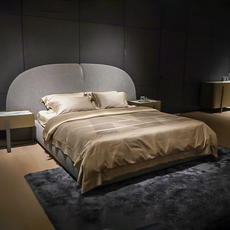 MODENFILI letto matrimoniale Luxury Italian-Style Double Bed Upholstered Leather Modern Design  Fabric Materials camas Bett lits