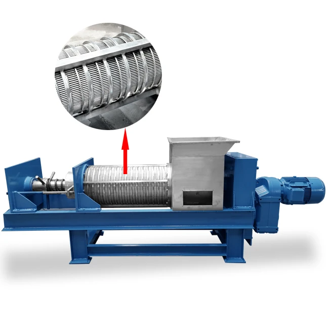 Spent grains organic refuse spiral dewaterer recycling machine