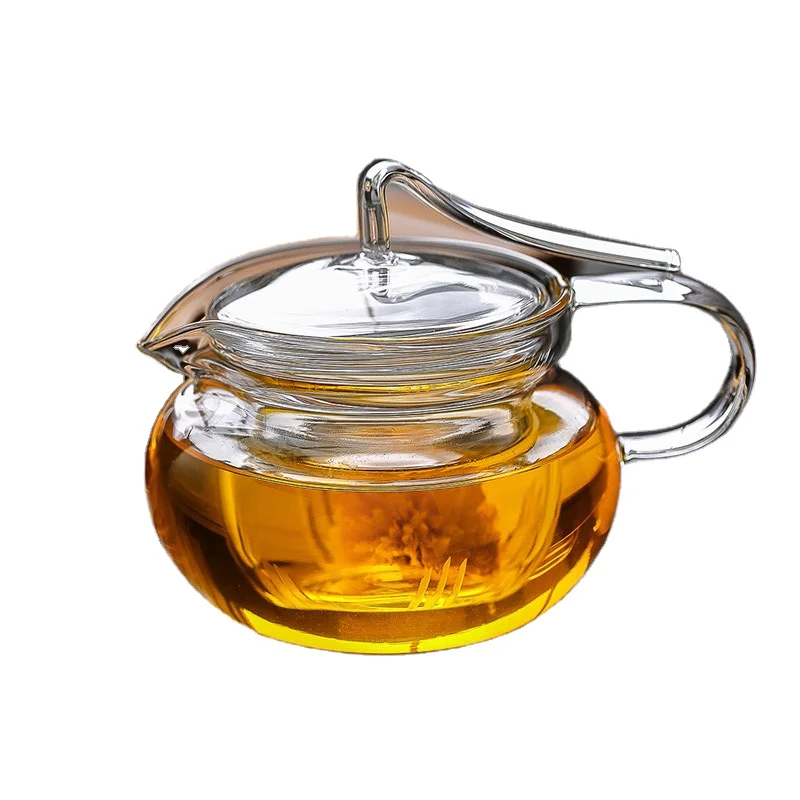 Coffee & Tea Sets personalized clear heat resistant flower pot ,glass tea pot