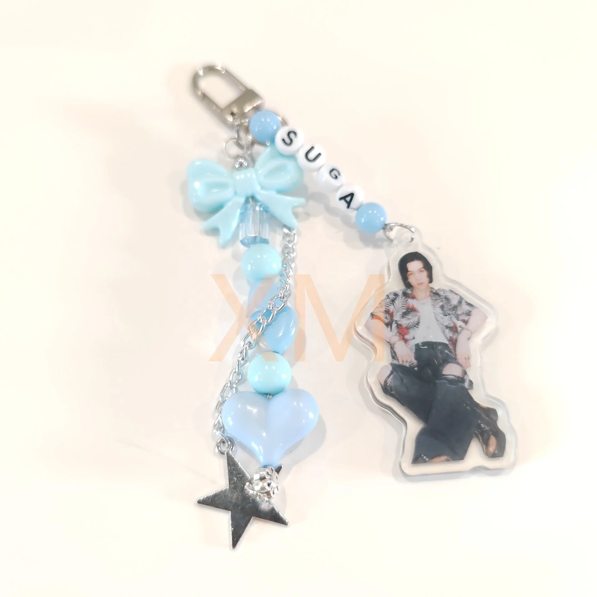 Beaded Kpop Keychain Custom Beads Charm Phone Keyring Custom kpop beaded phone charm