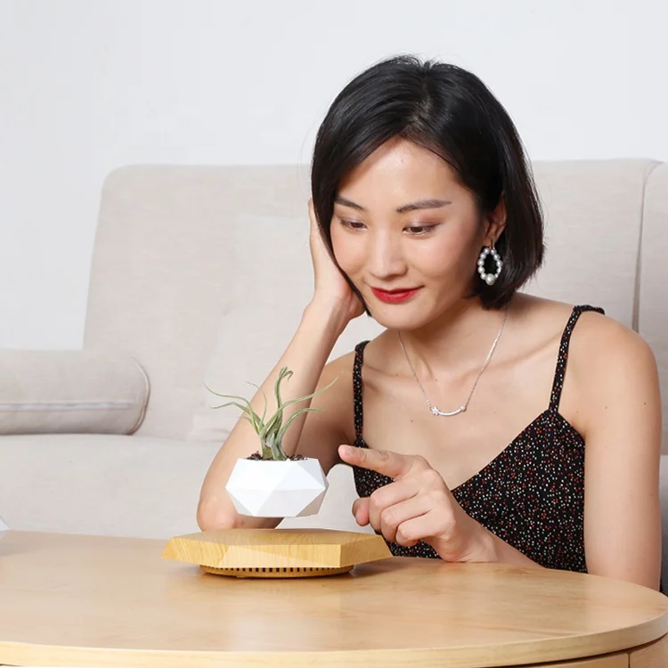 Magnetic Levitation Floating Flower Pot Bonsai Plant Pots Vap Advertising Products Wedding Decoration Promotion as Welcome Gifts