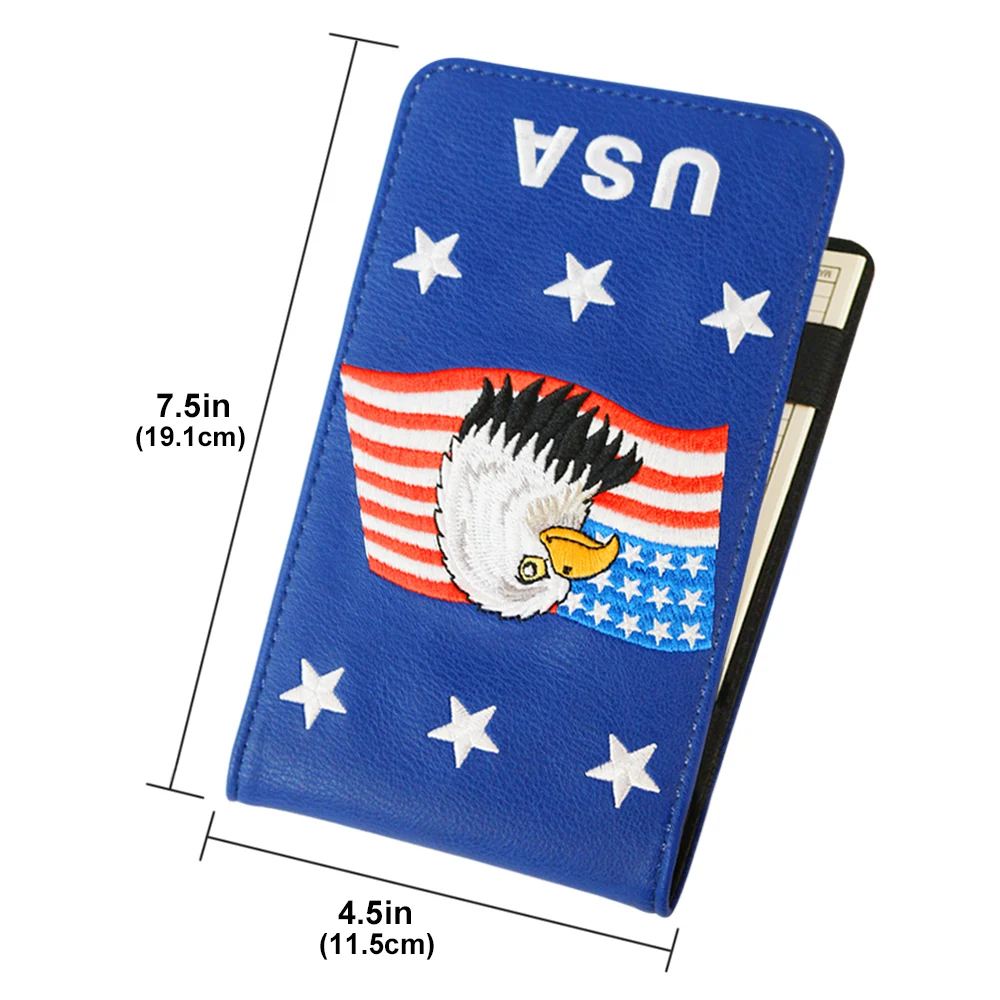 На открытом воздухе Кожаные Гольф Показателей держатель Обложка книги портативный балл с отделением для карт, для игры в гольф плеер