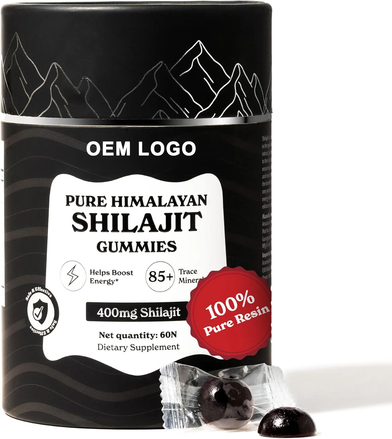 private label All in 1 Supplement Shilajit Fulvic Minerals Ashwagandha Boron Fulvic Acid Gummies For Men