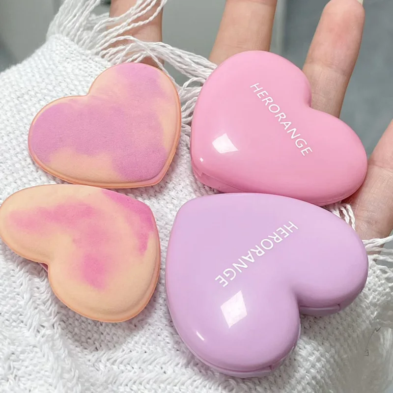 HERORANGE Natural Color Rendering Delicate and Girlish Low Saturation Matte Love Monochrome Powder Blusher Cream