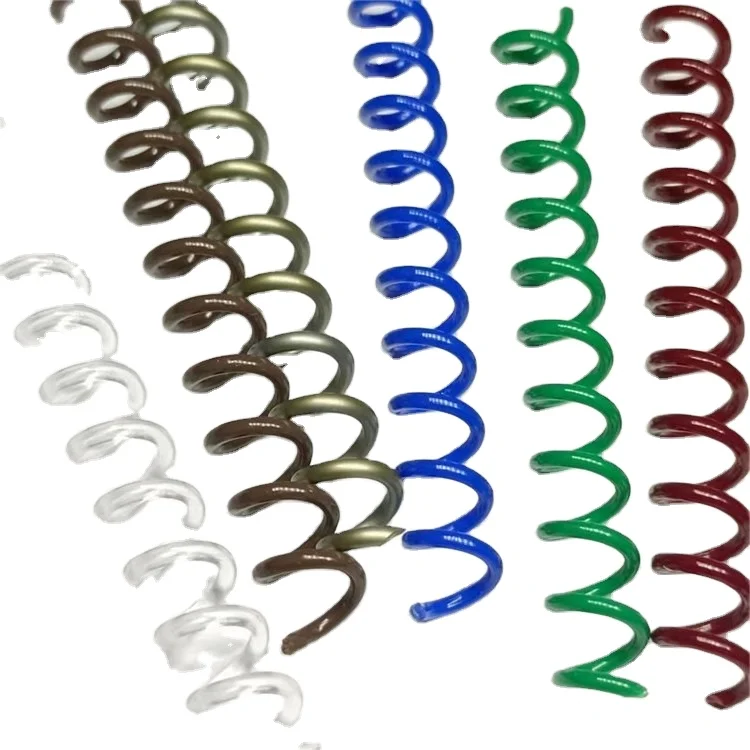 School office Stationery Colorful PVC Plastic Coil Binding Spiral Coil Binding 48  Loops Spiral Binding Coils