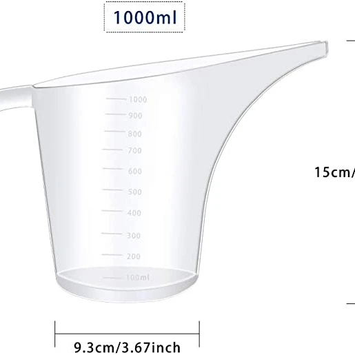Funnel Pitcher (1000ml) Measuring, Easy Pour Measuring Cup with Funnel Spout,Bake ware Molds