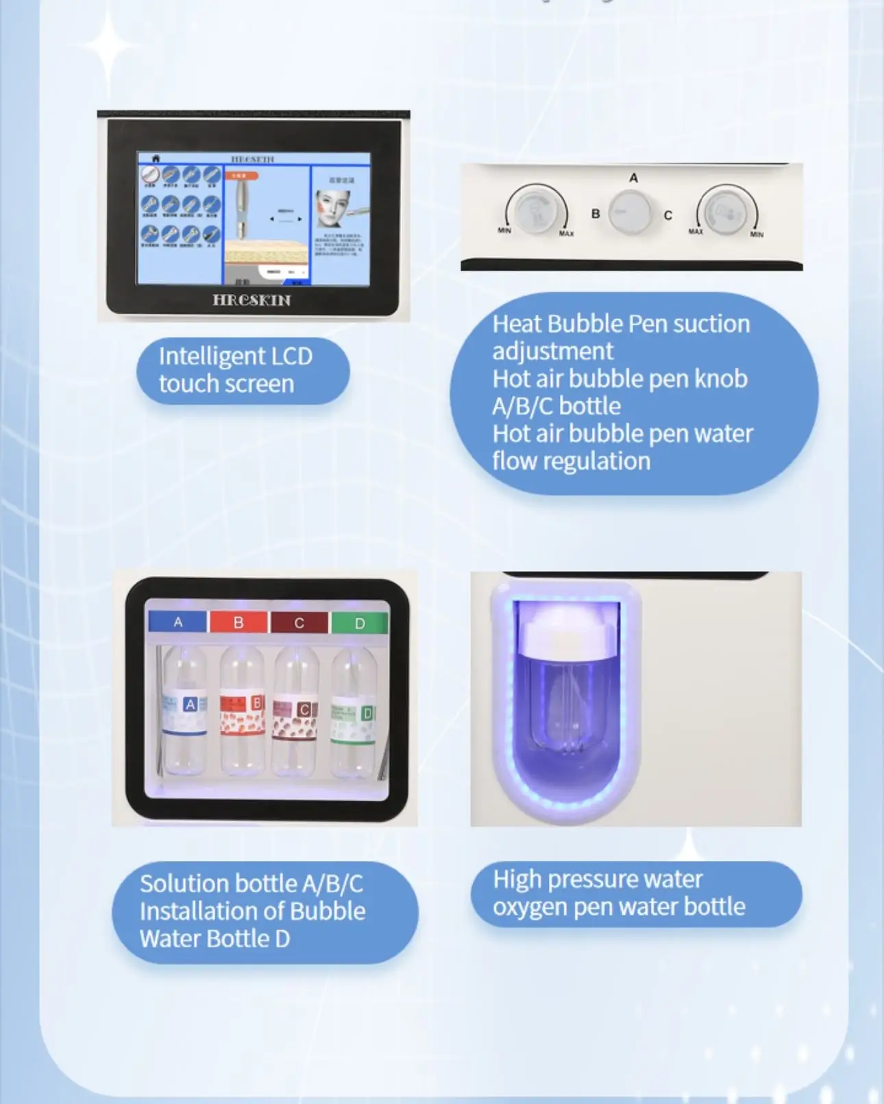 Ultrasonic Facial Care Machine Deep Cleansing Moisturizer Wrinkle Removal Skin Rejuvenation ABS Targeted Face Head Exfoliation