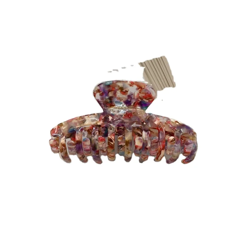 New INS Korean Print Acrylic Hairpins Hair Clip Crab Hair Claws Clamp For Women Hair Accessories Headdress