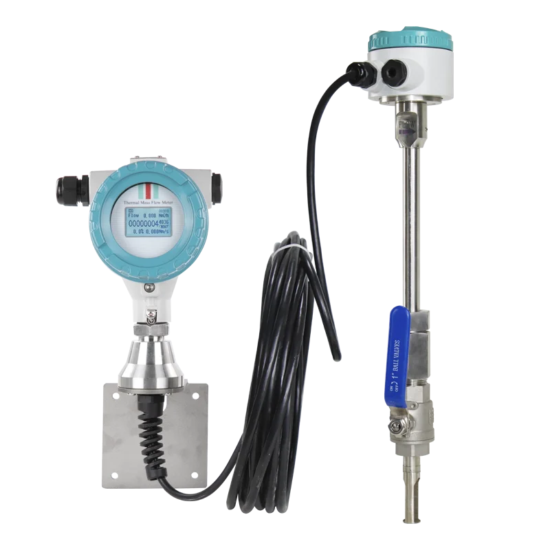 Thermal mass flow meter split LCD display gas mass flow meters