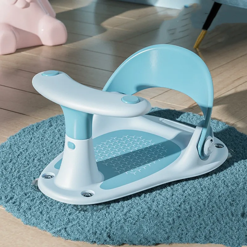 6 to 12 months infant baby bath tub seat baby bath chair with backrest suction cups