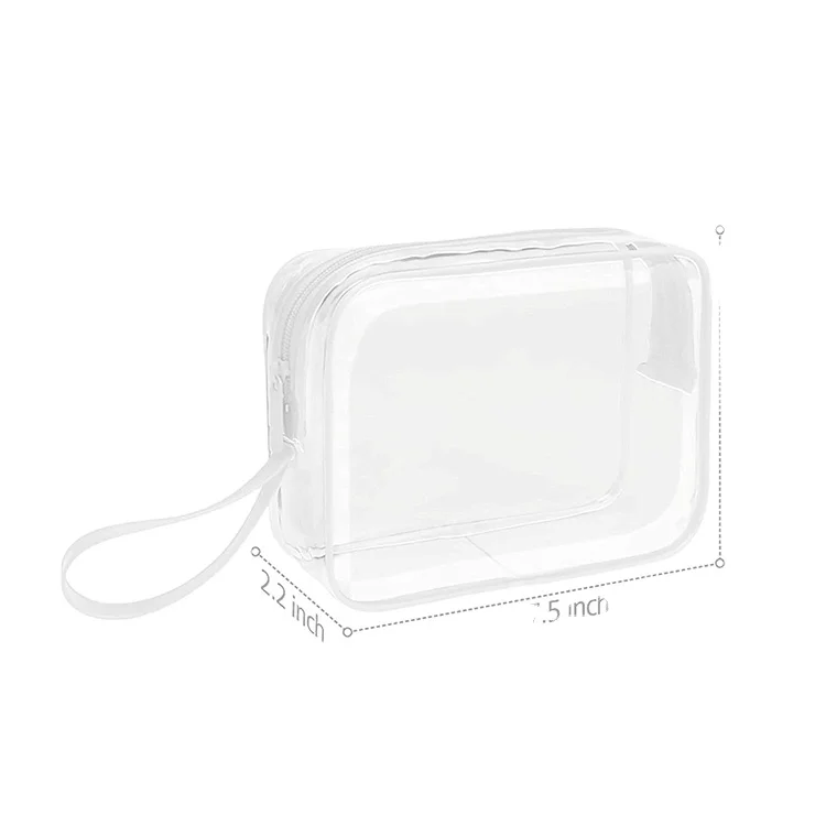 Waterproof Women Pvc Makeup Cosmetic Wash Bags Clear Makeup Pouch with Zipper Plastic Accept Customized Logo Printing DINGXIN EU