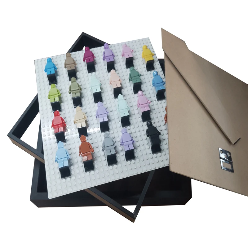 Mini Toy Figures Display Shadow Box Frame Black Mini Model Mini man Display Case Suitable for Small Size Articles