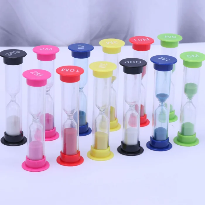 Creative Gifts Kids Plastic Hourglass 30 seconds 1 2 3 4 5 minutes Colorful Sand timer Hourglass