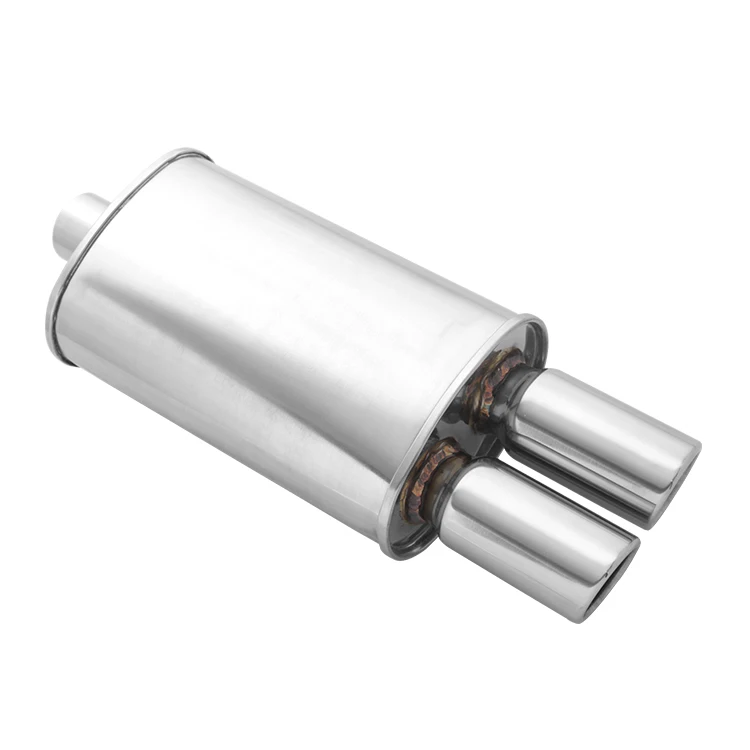 Выхлопная труба Глушитель выхлопная труба Выходная насадка конец универсальная нержавеющая сталь двойная Выходная задняя труба
