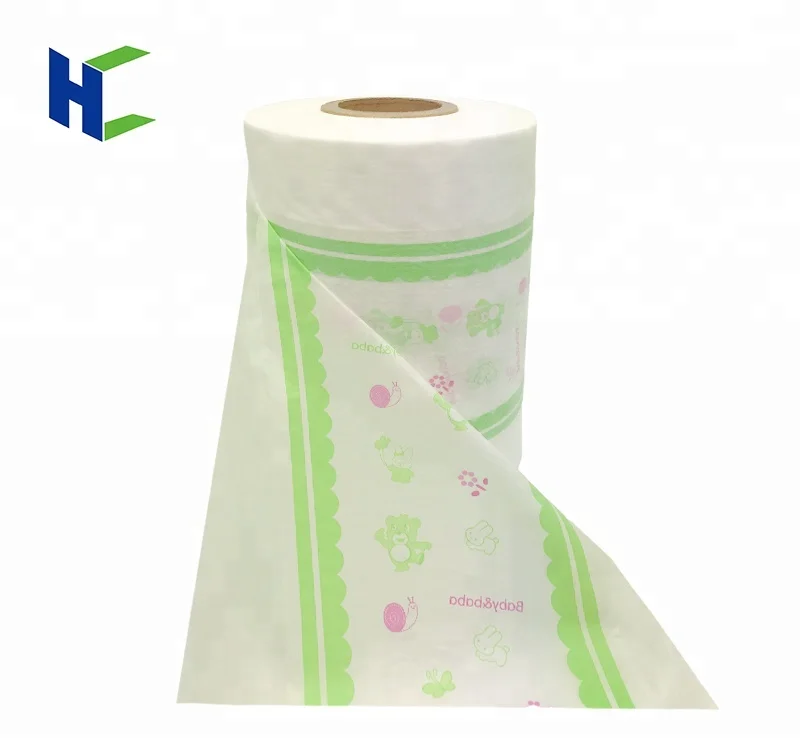 Воздухопроницаемая пленка с принтом, рулон фоновой пленки, Полиэтиленовая ламинированная пленка для гигиенических детских подгузников