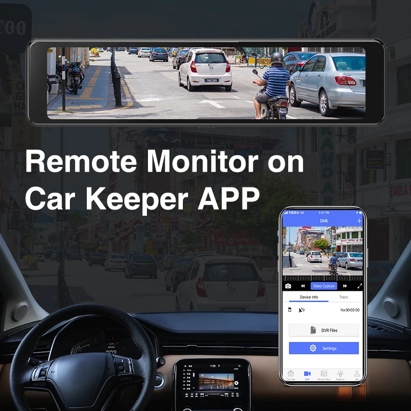 Phisung P70 12inch Android 8.1 ADAS Mirror 4G Car DVR With GPS Navigation and WIFI BT 2G+32G