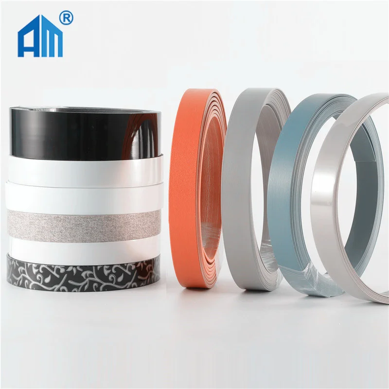 Kitchen Cabinet Accessories Edging Strips Acrylic Edge Trim 1mm 2mm 3mm Blanco White Matt Texture  PVC Edge Banding