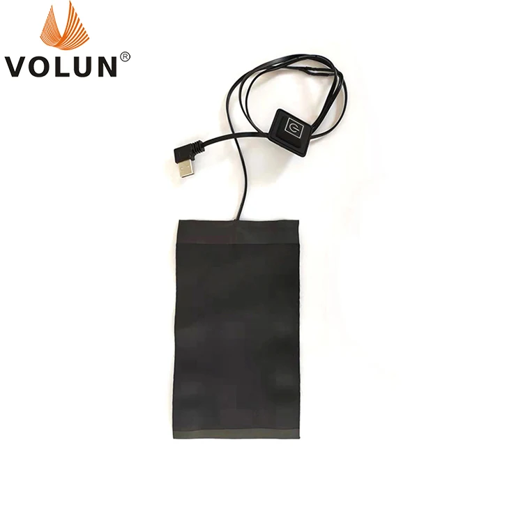 3.7V 5V 12V 24V Graphene coated heating fabric washable gentle Low voltage electric flexible heating element heating pad
