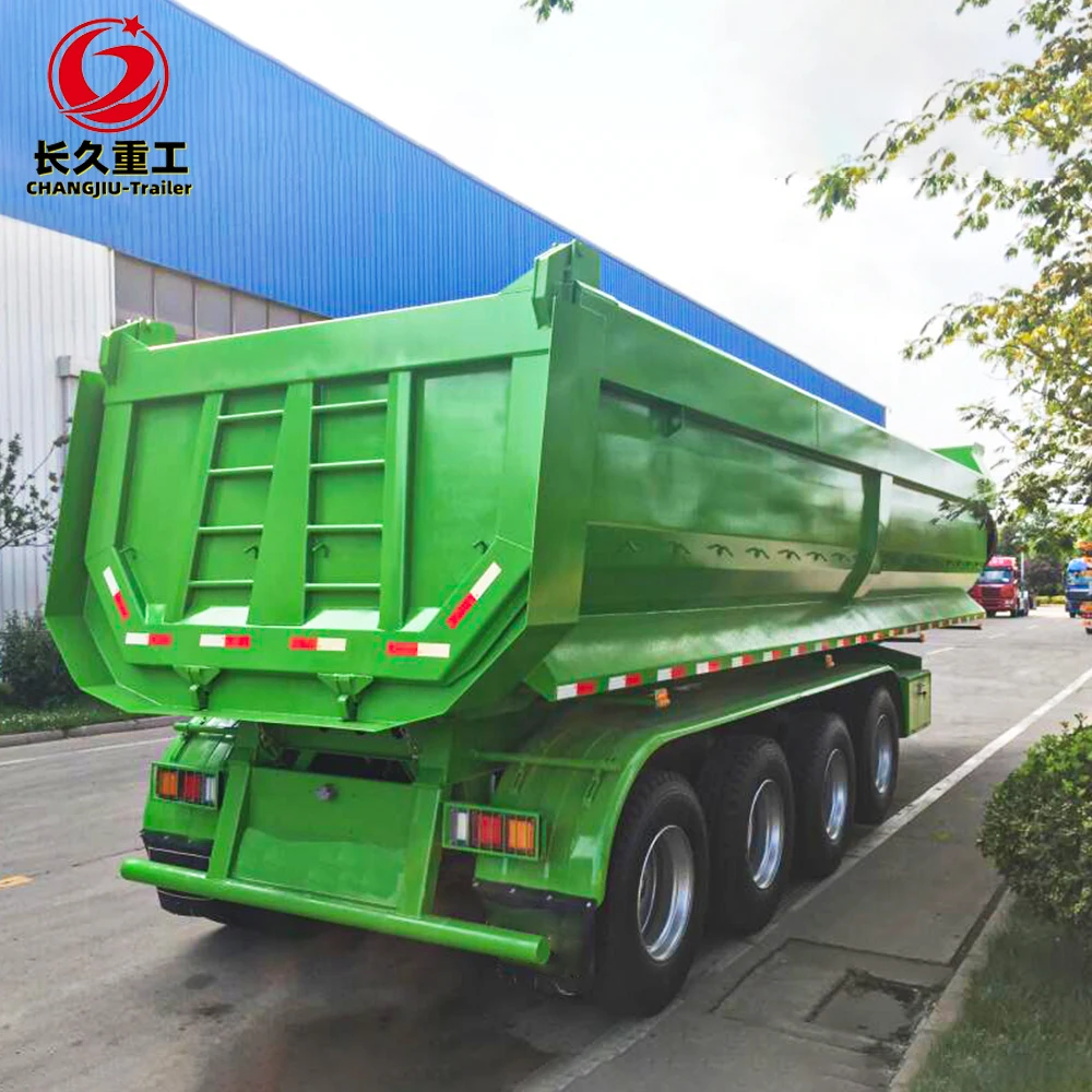 3 Axles 4 Axles Rear End Dump Semi-Trailer For Sale Rear Dump Semi Trailer Tipping Trailer