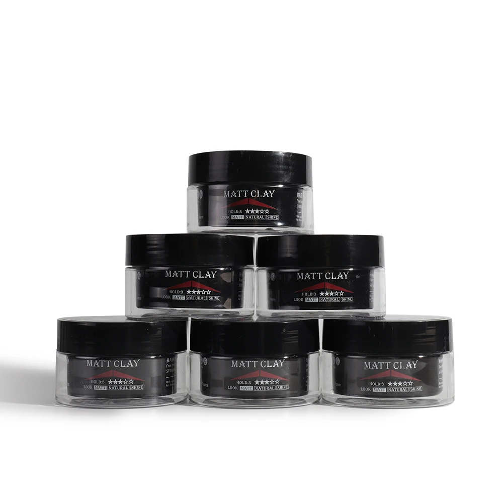 Water based mens hair clay private label oem matte hair styling clay strong hold matte clay