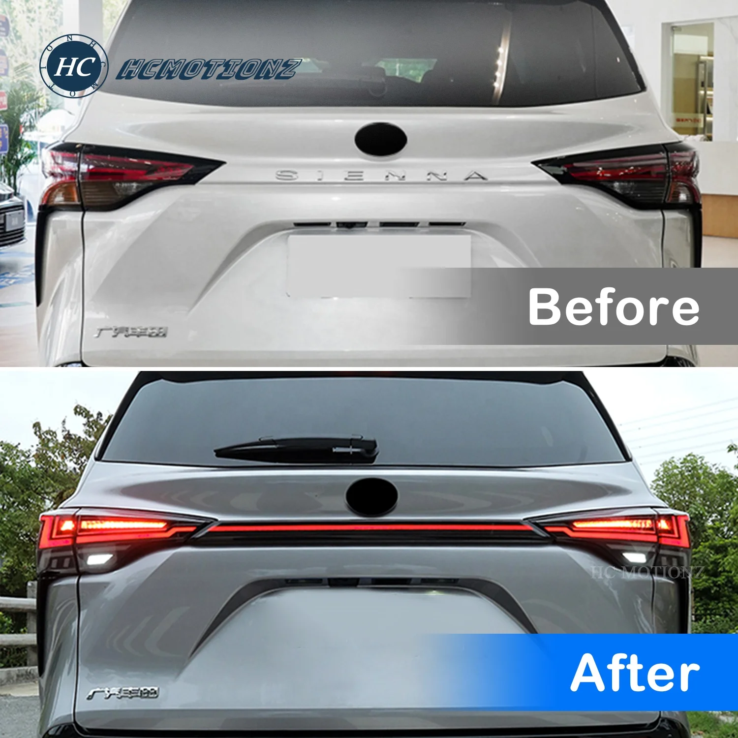 HCmotion Factory Wholesales Car Rear Lamp Assembly Granvia Back Lamps 2021 2022  LED Tail Lights For Toyota Sienna